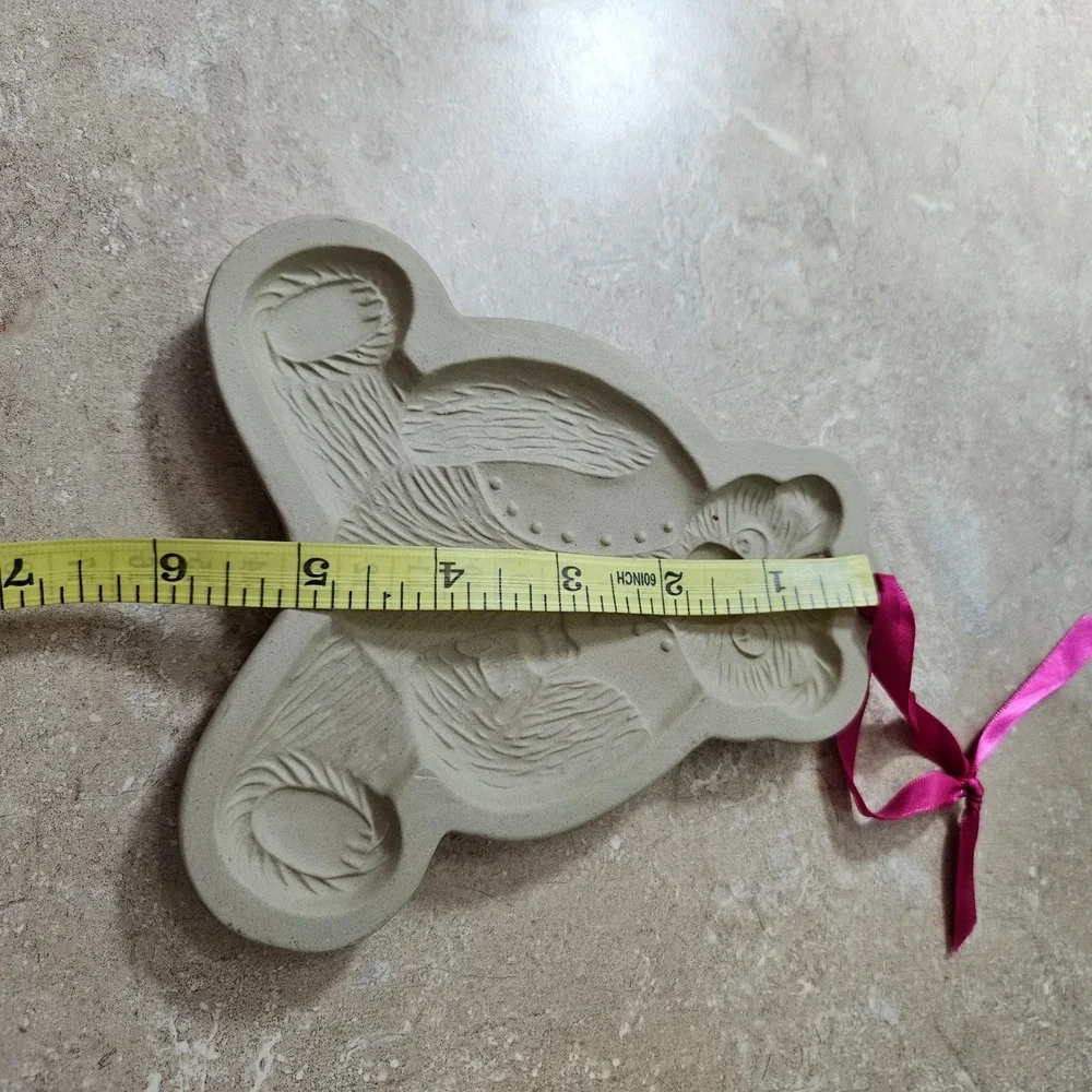 Brown Bag Cookie Art Teddy Bear Cookie Mold Stamp press 1984 Vintage Ornament‎